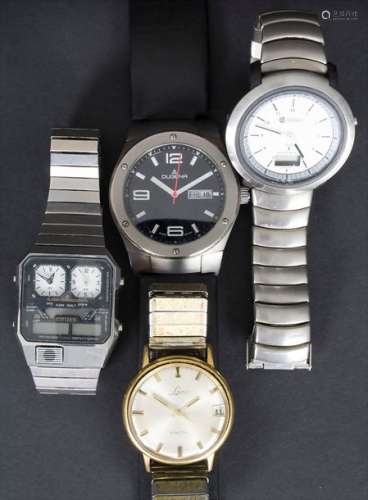 Konvolut 4 Armbanduhren / A set of 4 wrist watches