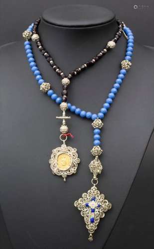 2 Rosenkränze / 2 rosaries, süddeutsch, 19. Jh.