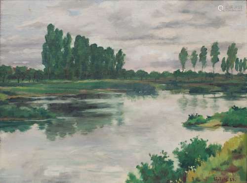 Wilhelm Vorholz (1884 1960), 'Rheinauenlandschaft'…