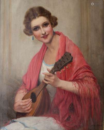 Martin Kavel (1861 1931), 'Spanierin mit Laute' / …
