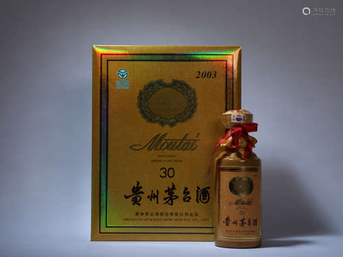 【尊贵珍藏】2003年“30”年贵州茅台酒1瓶