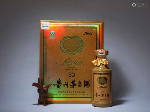 【尊贵珍藏】2002年“30”年贵州茅台酒1瓶