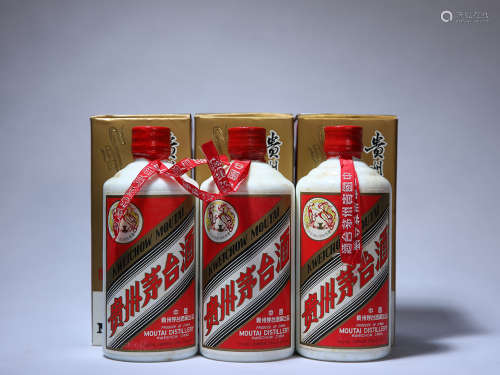 【尊贵珍藏】1991年375ml红皮铁盖茅台酒3瓶一组
