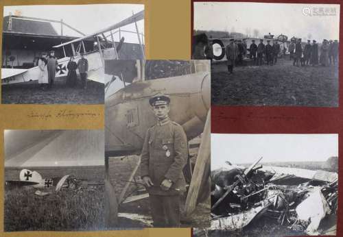Fotoalbum mit Kriegsbildern 1. Weltkrieg 'Fliegera…