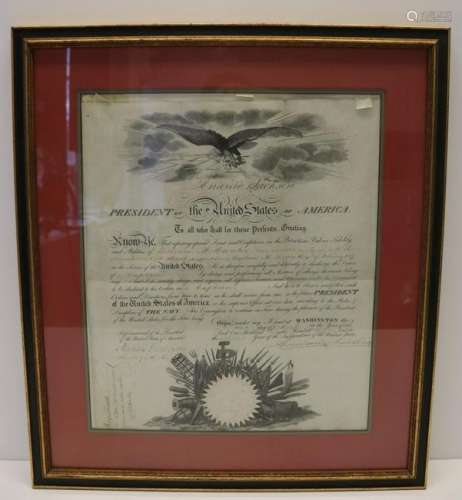 Andrew Jackson Naval Commission 1837