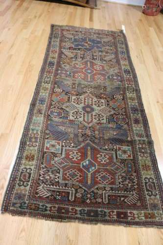 Antique And Finely Hand Woven Kazak Style Carpet.