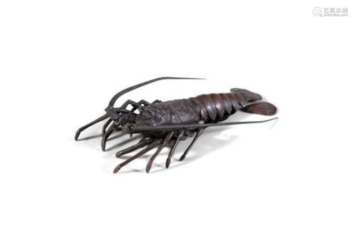 A JAPANESE BRONZE ARTICULATED LOBSTER, Meji Period (1868-1912). Approx. 42cm long