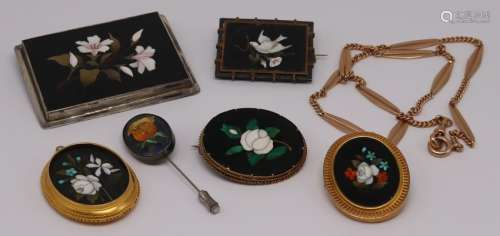 JEWELRY. Pietra Dura Jewelry Grouping.