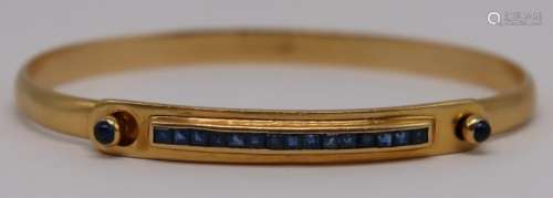 JEWELRY. Cartier 18kt Gold and Sapphire Bracelet.