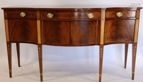 Antique And Fine Quality Inlaid Mahogany Sideboard