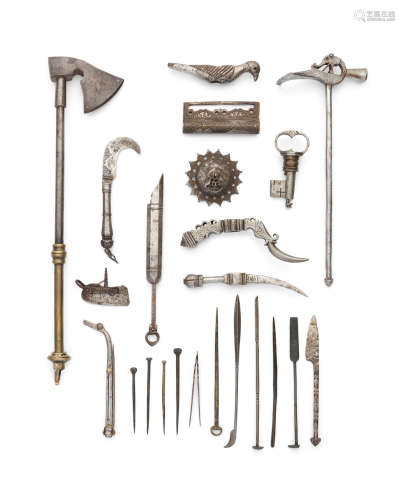 (23) A collection of Qajar steel tools  Persia, 18th-19th Century