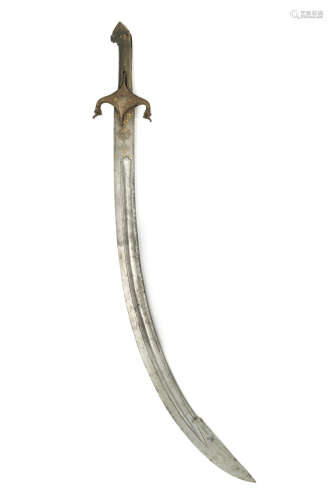 An Afsharid gold-damascened steel sword (shamshir) Persia, 18th Century