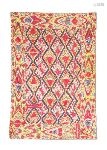 A silk ikat panel Central Asia, 19th Century