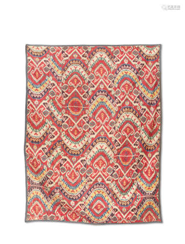 A silk ikat panel Central Asia, 19th Century