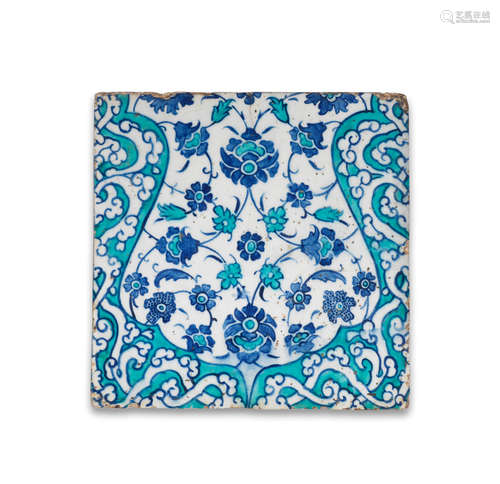 An Iznik pottery tile Turkey, circa 1560