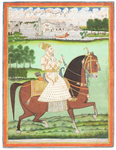 A large equestrian portait of Safdar Khan Deccan, Hyderabad, circa 1790-1810