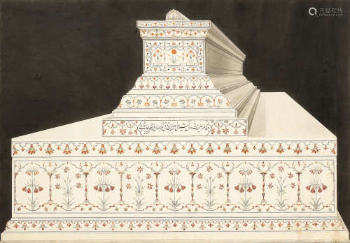A large and impressive view of the south end of Shah Jahan's cenotaph Company School, Agra, circa 1820