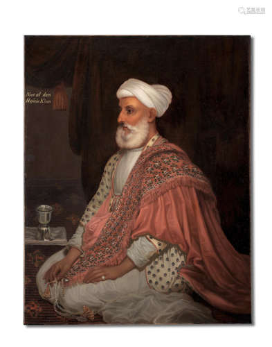 James Wales (British, 1747-95), Nur al-din Hussein Khan, the Residency Vakil, Poona painted in 1792