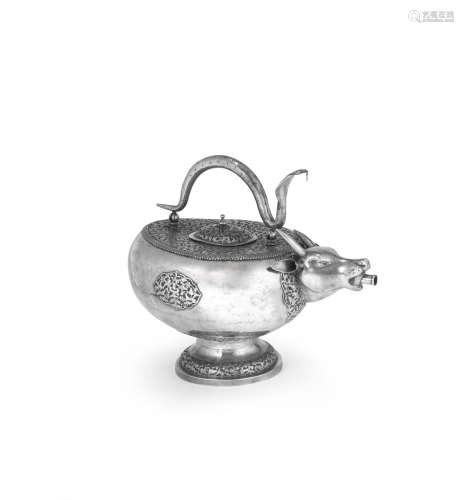 A silver zoomorphic ritual water vessel (goumukhi) Kutch, 19th Century