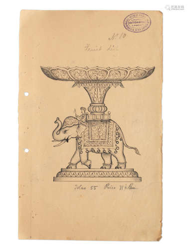 A group of designs and sketches by the workshop of Raghavji Mawji Bhuj, late 19th Century