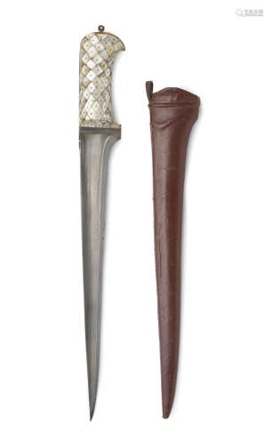 A mother of pearl hilted dagger (peshkabz) India, probably Gujarat, 17th Century