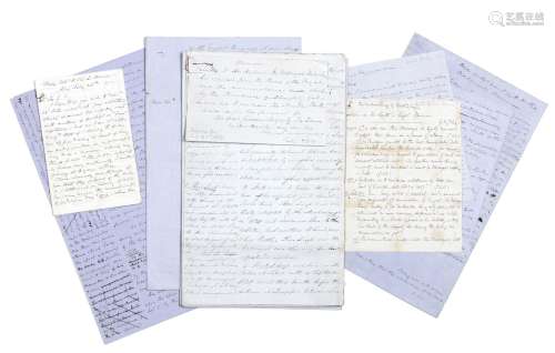 (7) A collection of seven documents relating to Maharajah Duleep Singh, written by his guardian, Dr John Login, as a record of events, of the details of the treaties with the Sikh nation, the financial settlements of the Maharajah's affairs, and his conversion to Christianity England, the earliest dated July 1854, the latest shortly after January 1860