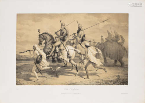 Alexis de Soltykoff (1806-59), Indian Scenes and Characters from drawings made on the spot, with 16 plates, including two of mounted Sikh noblemen London, Smith, Elder & Co., 1858