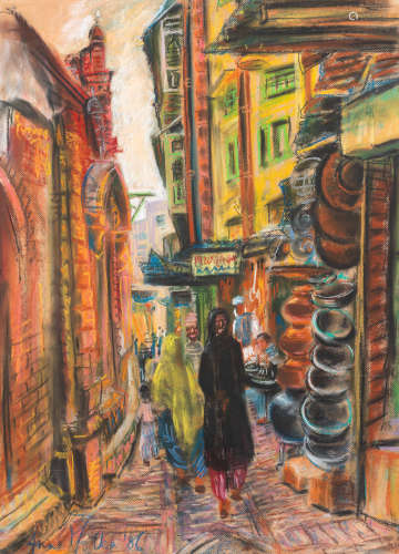 Market Street Anna Molka Ahmed(Pakistan, 1917-1995) Market Street