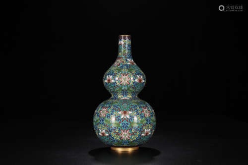 CLOISONNE GOURD SHAPE VASE