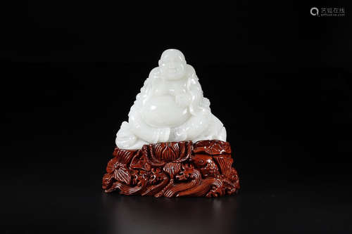 HETIAN JADE MAITREYA BUDDHA ORNAMENT