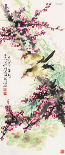 沈锡纯 （1910-2008） 武夷春色 设色纸本镜片