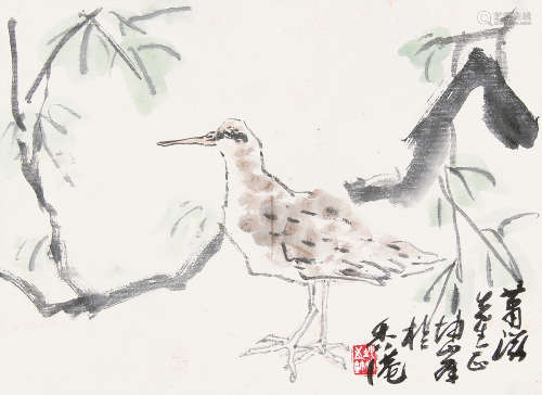 卢坤峰 （b.1934） 花鸟 设色纸本册页