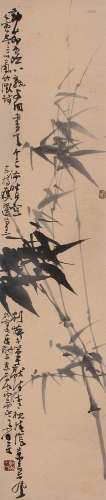 宋省予 （1910-1966） 墨竹 水墨纸本镜框