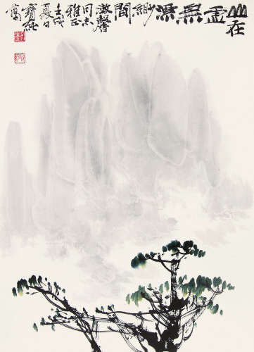 刘宝纯 （b.1932） 山水1982年作 设色纸本立轴
