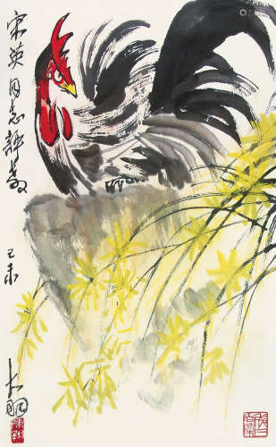 陈大羽 （1912-2001） 大吉图1979年作 设色纸本立轴