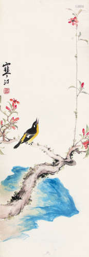 江寒汀 （1903-1963） 花鸟 设色纸本立轴