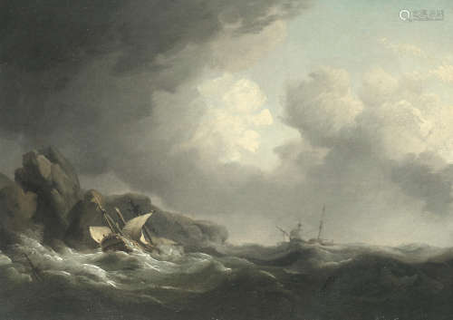 The wreck of the Nuestra Senora off Beachy Head, November 1746  Charles Brooking(British, 1723-1759)