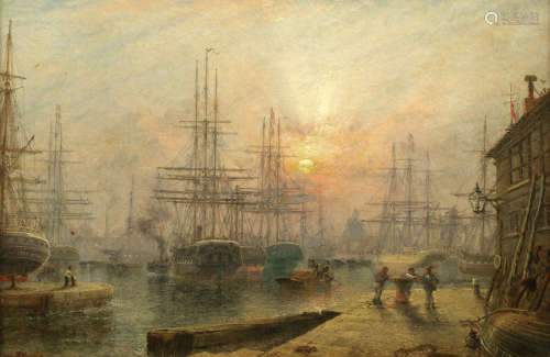 Looking towards Shadwell docks Claude T. Stanfield Moore(British, 1853-1901)