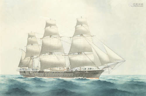 HMS Impérieuse, together with two further works by the same hand the first 29 x 47.5cm (11 7/16 x 18 11/16in); the second 29.5 x 44cm (11 5/8 x 17 5/16in); the third 29.5 x 44.5cm (11 5/8 x 17 1/2in). (3) William Mackenzie Thomson(British, 19th/20th century)