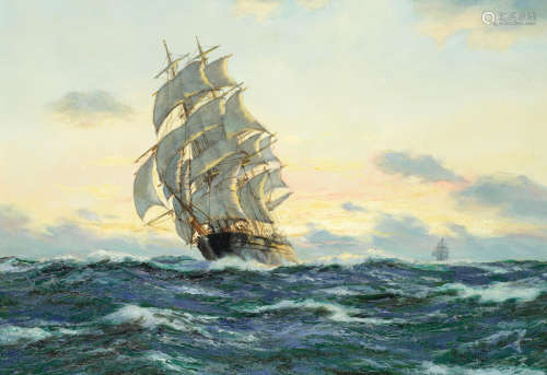 'Sunset - North Pacific' Henry Scott(British, 1911-2005)