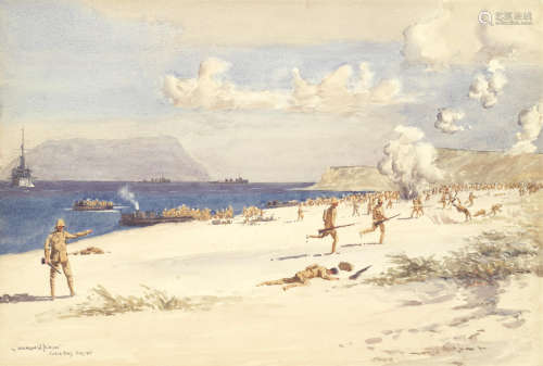 Troops landing on 'C' beach, Suvla Bay, 7th August 1915 Norman Wilkinson(British, 1878-1971)