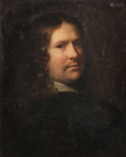 Follower of Sébastien Bourdon(Montpellier 1616-1671 Paris) Self-portrait of an artist, bust-length, in a black coat