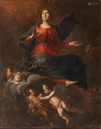 Circle of Andrea Vaccaro(Naples 1604-1670) The Assumption of the Virgin
