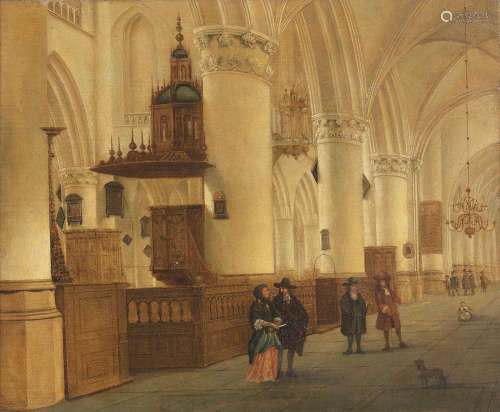 Isaac van Nickelen(Haarlem circa 1632-1703) Interior of Saint Bavo, Haarlem
