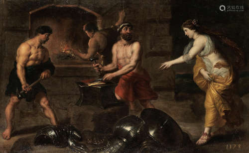 Vincent  Malo the Elder(Cambrai 1600-1650 Rome) Venus in the forge of Vulcan