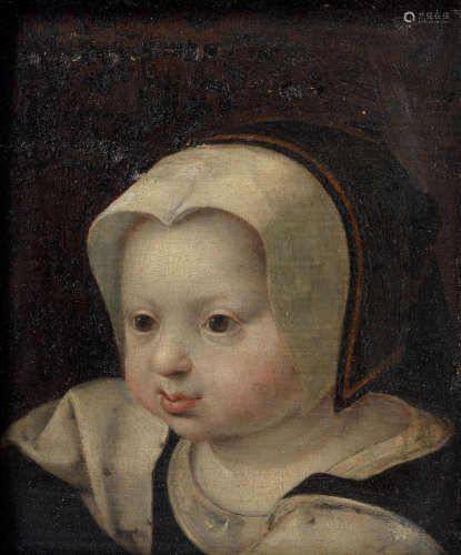 After Jan Gossaert, called Mabuseearly 17th Century Portrait of Princess Christina of Denmark as a child, bust-length, in ermine