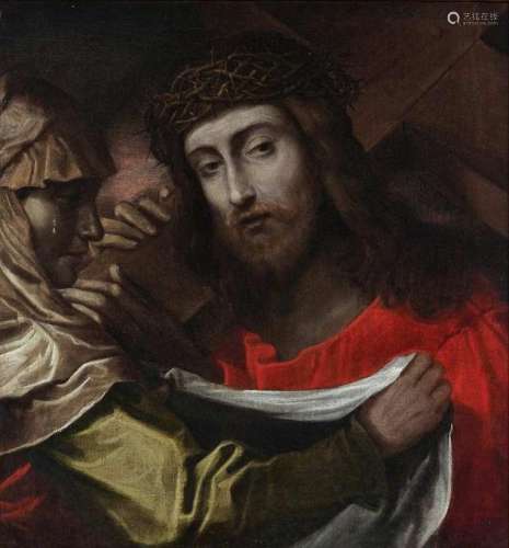 Venetian Schoollate 16th Century Saint Veronica with Christ on the Road to Calvary