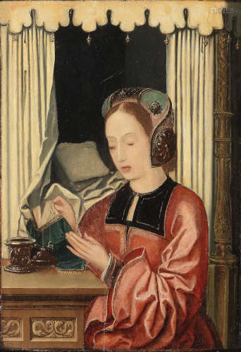 Flemish Schoollate 17th Century Mary Magdalen reading