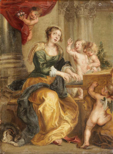 After Sir Peter Paul Rubenslate 17th Century Saint Cecilia