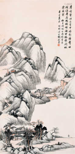 胡毓台 山水 立轴